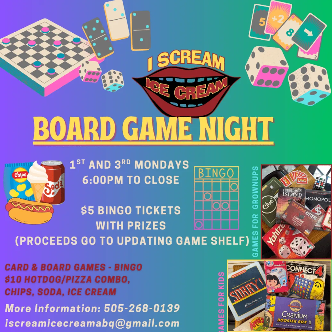 Board Game Night at I Scream Ice Cream