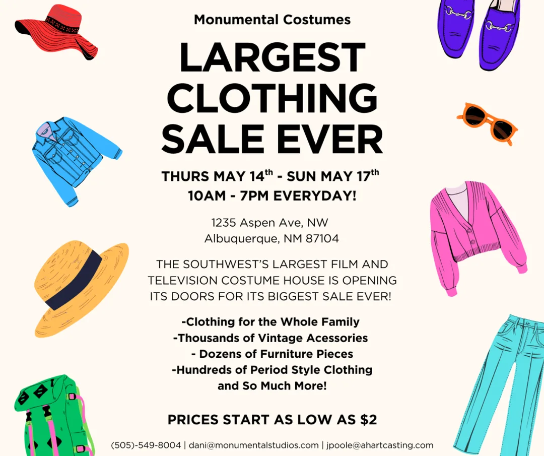 Monumental Film & TV Costume Sale – Largest Ever – Opening to the Public!