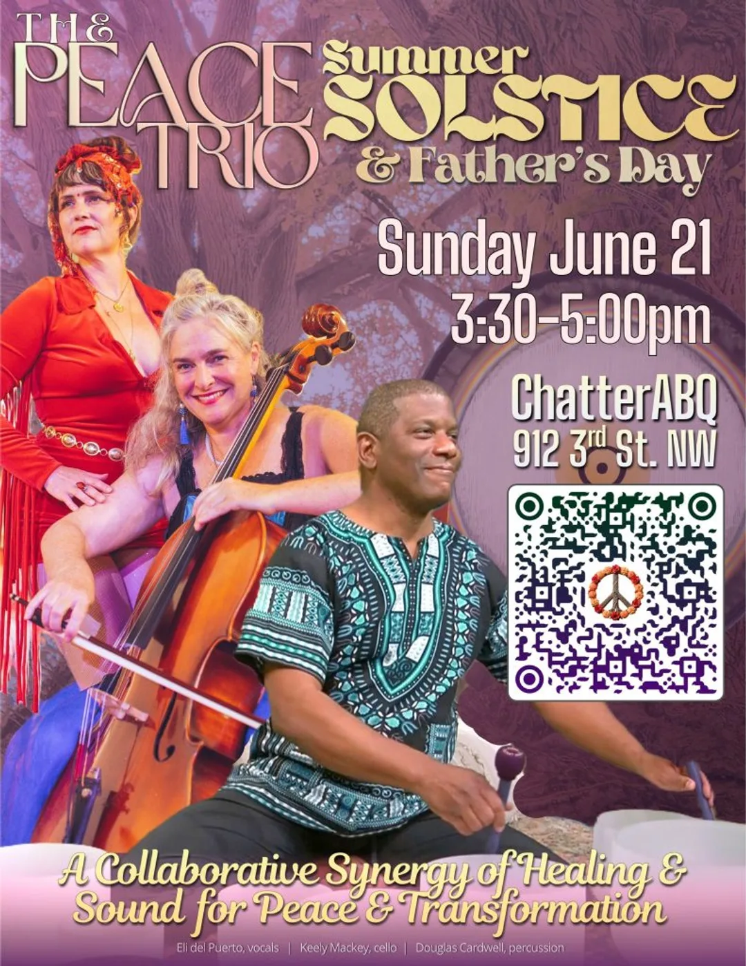 The PEACE TRIO Sound Healing for Summer Solstice (June 21) 2026!