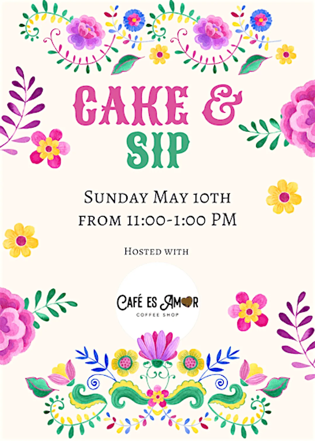 Mothers Day Cake & Sip